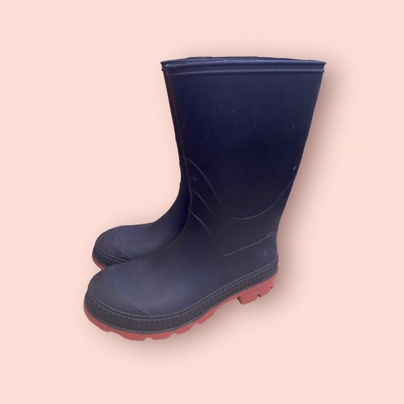 unbranded Other - Kids Black Rubber Rain Boots Size 1